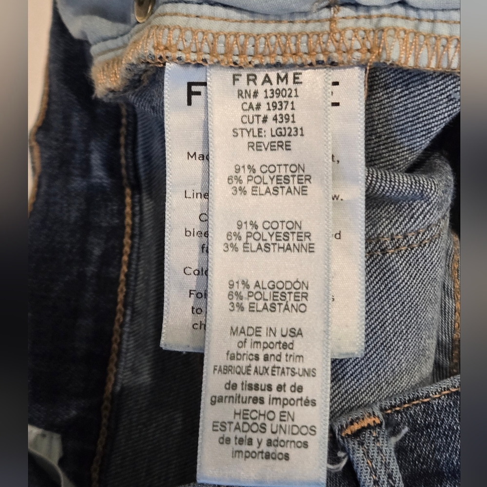 Frame Denim Le Garcon Mid-Rise Boyfriend  Revere Wash Jeans Size 28 - Picture 7 of 9